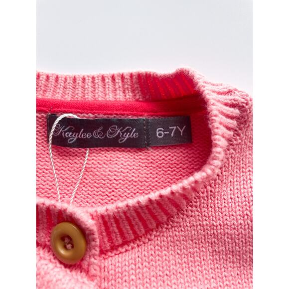 NWOT Girls Poodle Cardigan Size 6/7 - Picture 2 of 4